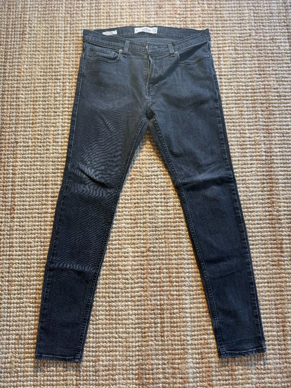 Hollister Epic Flex Super Skinny Mens Black Jeans Size 32x32